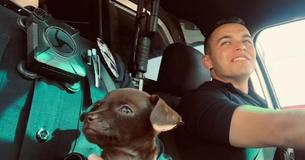 Police Officers Save Small Lost Puppy Who Ends Up Becoming A K-9 Unit Member
