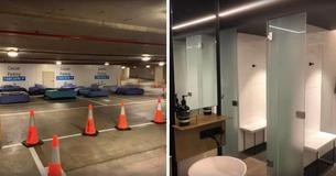 Deze parkeerplaats in Australië is omgebouwd tot een plek waar daklozen 's nachts kunnen verblijven