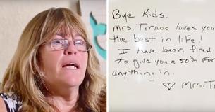 Maestra es despedida por poner ceros a sus estudiantes al no cumplir con sus tareas y escribe una nota en la pizarra