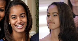 Malia Obama, 21, is helemaal volwassen in een foto van haar en haar familie die vrijwilligerswerk doen op Thanksgiving