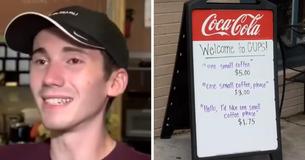 Le propriétaire du Virginia Coffee Shop rend sa nouvelle politique de prix dépendante des manières des clients lors de la commande