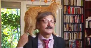 Cat Interrupts Polish Historian's TV Interview
