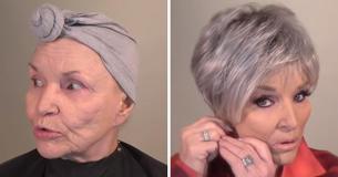 78-Jährige Frau verpasst sich ein Makeover und sieht Jahrzehnte jünger aus.