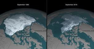 La NASA a publié une vidéo en accéléré illustrant le rétrécissement de la calotte glaciaire au pôle Nord