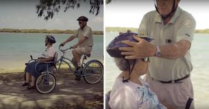Un mari invente une "chaise de vélo" afin de pouvoir promener sa femme atteinte d'Alzheimer 