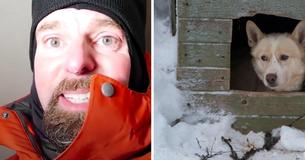 Vet Tries To Sleep In A Freezing Dog House To Show How Much Dogs Suffer If Left Outside During Winter