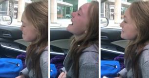 Une jeune femme appelle son père depuis un parking pour l'informer qu'elle a guéri d'une tumeur