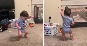 Un bébé apprend à marcher et il devient un phénomène sur Internet une semaine plus tard pour son défi de danse en ligne