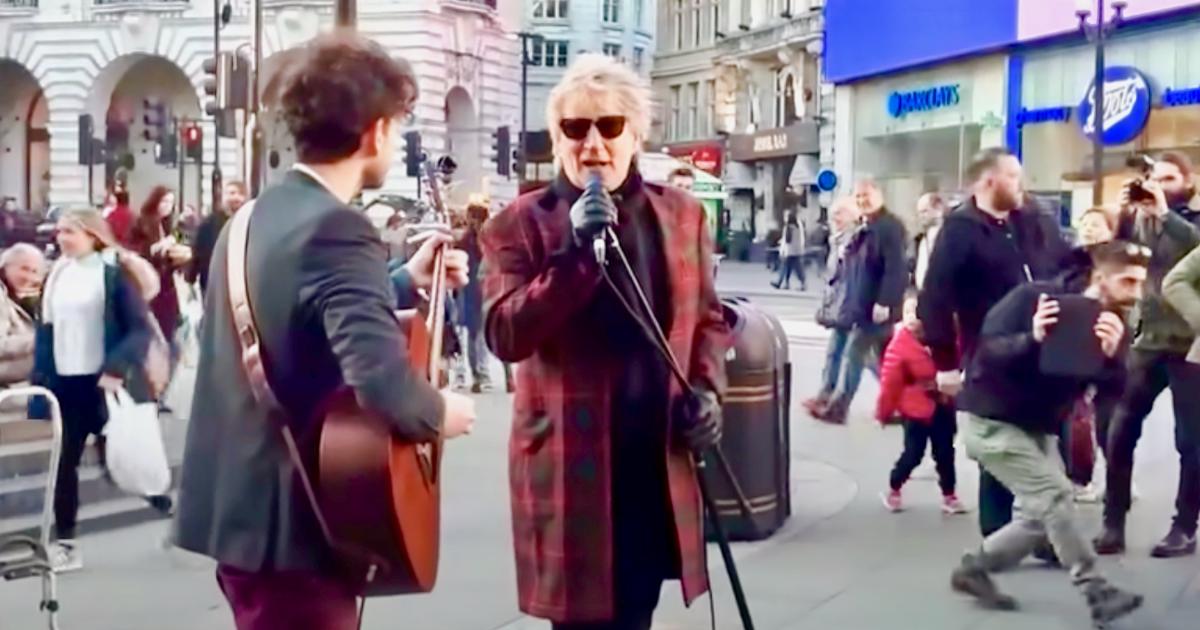 Rod Streetman Rod Stewart Notices Street Performer Playing His Song And He Can't Help ...