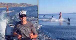 Ils filment une wakeboarder derrière un bateau et ne s'attendaient vraiment pas à ce qu'ils allaient voir