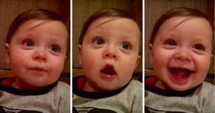Schattige baby wordt erg emotioneel als hij naar 'Time To Say Goodbye' van Andrea Bocelli luistert