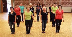 Un groupe interprète une version épique de la chanson "Twist To Chubby Checker" avec leur danse en ligne
