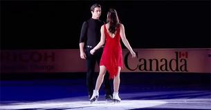 Koppel zwiert over het ijs bij uitvoering van "Perfect"