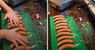 Hacker Transforms Sausages Into Functional Piano