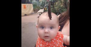Butterfly Looks Like Magical Hat On Baby’s Head