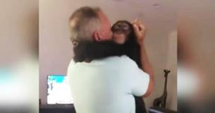 Infant Chimp Is Reunited With Foster Parents Who Saved His Life — Chimpanzee's Reaction Is Adorable