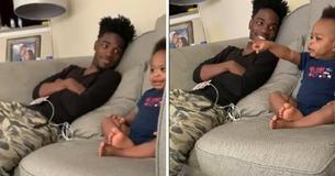 Un bébé a une conversation humoristique intense avec son père - Cela a fait sensation sur Internet.
