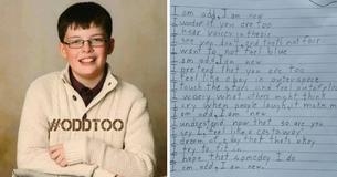 Un garçon autiste reçoit un devoir pour composer un poème. Son professeur ne trouve pas ses mots