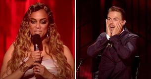 Tyra Banks verkündet peinlicherweise das falsche Paar, als es bei einem chaotischen "DWTS" Moment um das Paar mit den wenigsten Stimmen geht