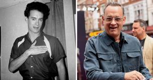 Tom Hanks, 64 ans, semble difficilement reconnaissable sur une photo d'adolescence grâce à une coiffure différente