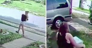 Un homme voit une femme s'enfuir avec les cadeaux d'anniversaire de sa fiancée, mais les voisins lui donnent une leçon