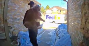 Family Watches Footage From Doorbell Cam As Hero Post Driver 'Delivers' Lost Dog