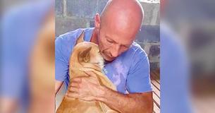 Frightened Pup Holds On To The Man Responsible For Her Rescue From Abattoir