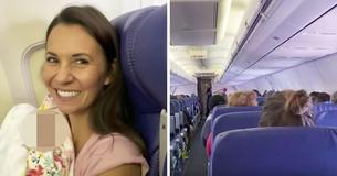 Un couple rentrant chez eux après avoir adopté un bébé reçoivent une fête prénatale improvisée des passagers de l'avion