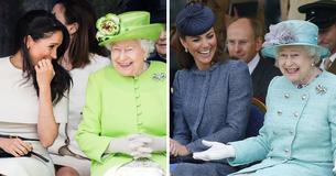 Bezaubernde Momente von Königin Elisabeth II. mit Kate Middleton und Meghan Markle