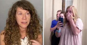 Une femme ayant peu d'amour propre ne peut pas retenir ses larmes suite à un relooking extraordinaire