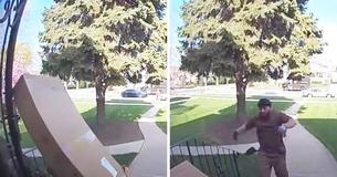 Ein Paketzusteller eilt, um einen 4-jährigen Jungen zu retten, nachdem eine schwere Kiste auf ihn gefallen ist und ihn fast erdrückt hat