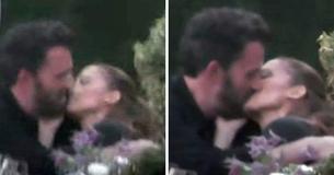Jennifer Lopez und Ben Affleck Pack küssen sich leidenschaftlich in der Öffentlichkeit beim Abendessen