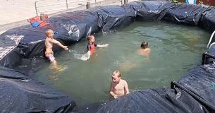 DIY Hay-Bale Swimming Pools — An Innovative Hack For Summer