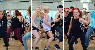 Girls Attend Dance Class — Their Mother Jumps In On Routine And Steals The Show