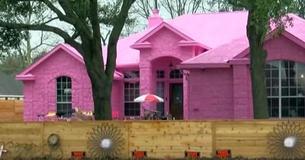 Mann streicht sein Traumhaus in Pepto-Bismol-Rosa und verärgerte Nachbarn können nichts dagegen tun