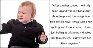 Bride Asks If She Was Wrong For Booting Family From Wedding After Child Cries During Vows
