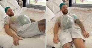 Un homme essaie d'être « enceinte » pendant un jour, mais il ne peut même pas quitter son lit