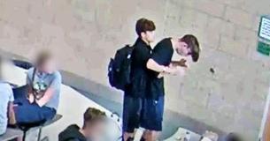 Teens Think Friend Is Playing Joke On Them At Lunch But Then One Jumps Up To Save His Life