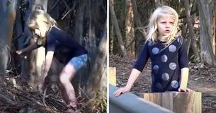 Une jeune fille de 5 ans se jette dans l'action pour sauver sa famille après que leur voiture a plongé dans un talus de 12 mètres de haut