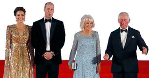 Kate Middleton & Duchess Camilla Dazzle At James Bond Premiere With William & Charles