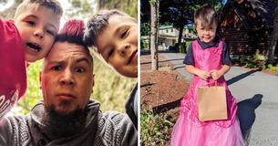 Dad Openly Supports His Son Loving To Wear Dresses, Proving A Father’s Bond Surpasses Social Expectations