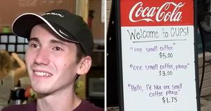 Se cansó de los clientes groseros, y se le ocurrió una solución genial con los precios de su café