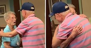 Grandmother Can't Stop Crying After Walking Into Room To Find Brother She Hadn't Seen In Years
