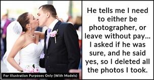 Une photographe supprime les photos du mariage de la journée sous les yeux d'un marié exigeant