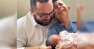 Father And Son Can't Stop Crying As They Hold Miracle Baby In Their Arms For First Time