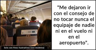 Una mujer dice que la gente debería tener cuidado de los compañeros de asiento excesivamente amistosos en los aviones con su convincente historia