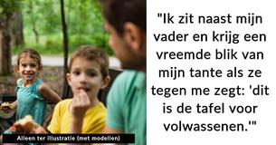 22-jarige man wordt gevraagd bij de kinderen te gaan zitten tijdens een picknick met de familie, hij neemt zijn meegebrachte quiche en vertrekt gewoon.