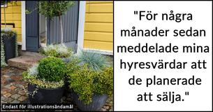 Hyresvärdarna förväntade sig inte att hyresgästen skulle flytta med sig trädgården &amp; potentiella köpare går ut