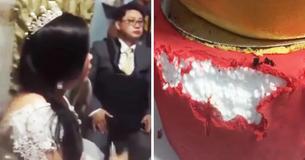 Une mariée fond en larmes après avoir découvert que son gâteau de mariage était fait de mousse de polystyrène