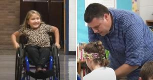 10-Year-Old Student In Wheelchair Is Carried By Teacher So She Doesn’t Miss Her School Trip
